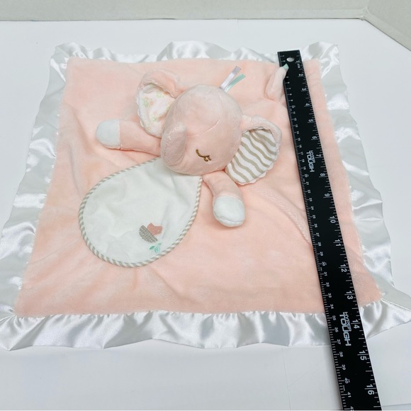 Pink Elephant Lovey Douglas Cuddle Toys Lil Snuggler Pink White Security Blanket - Picture 10 of 10